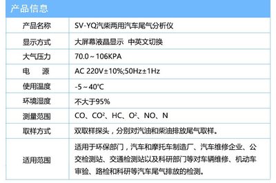 SV-YQ汽柴两用尾气检测仪分析仪 汽车柴油车尾气检测设备